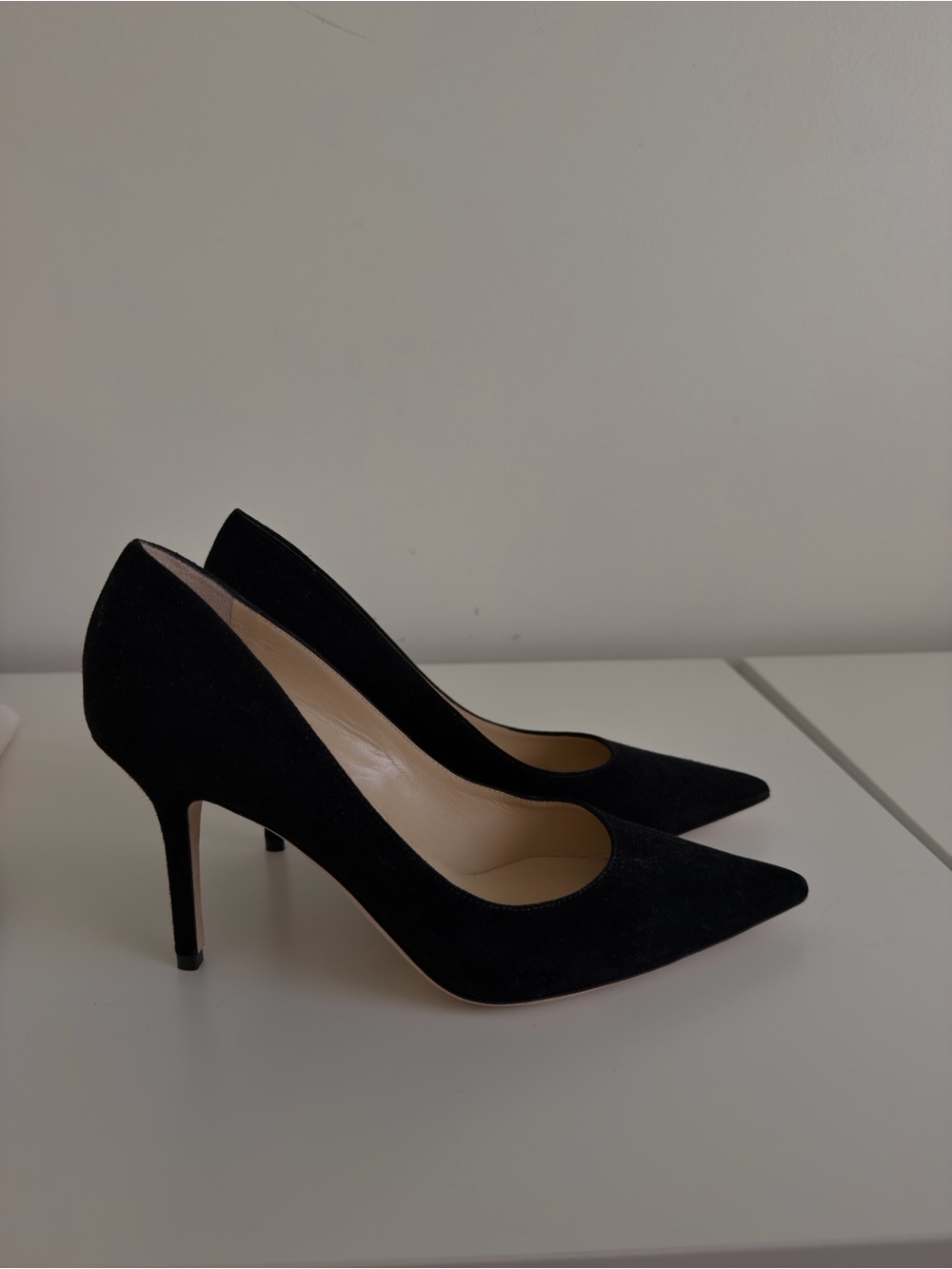 Jimmy Choo Black Suede Pointed Pumps - Picture 2 of 4